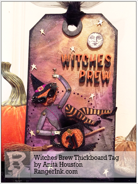 Project: Halloween Witch Mixed Media Tag