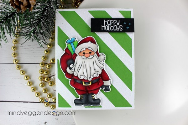 Project: Copic Colored Santa Card