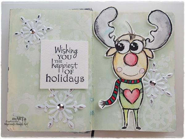 Download and Project: Journal Page with Reindeer Digi Stamp