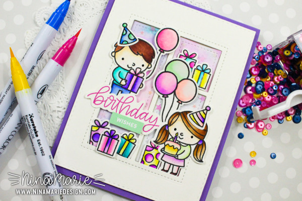 Projects: Water Colored Birthday cards