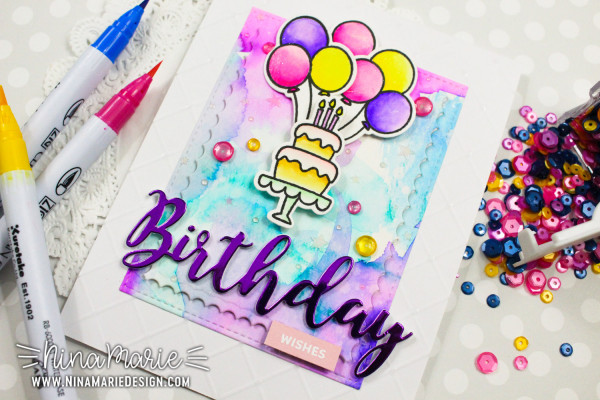 Projects: Water Colored Birthday Cards