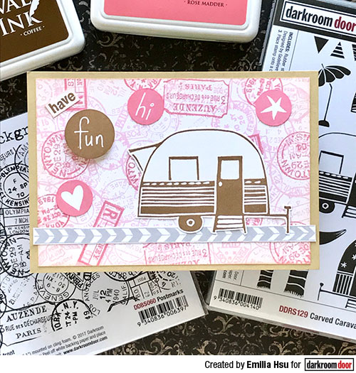 Making Card Backgrounds with Postmark Stamps 