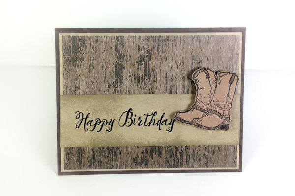 Stamped Faux Leather Card