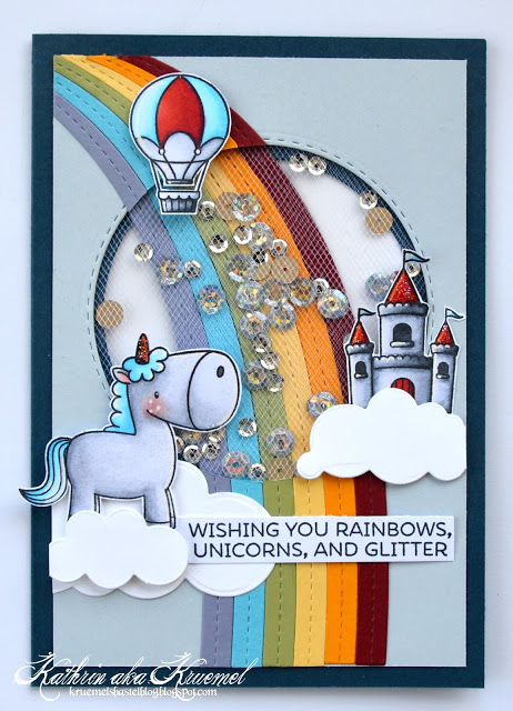 Unicorn Shaker Card with Tulle