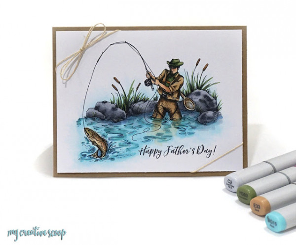 Copic Coloring for a Father's Day Fisherman