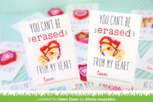 Project: Kids Class Room Valentine Cards with Erasers