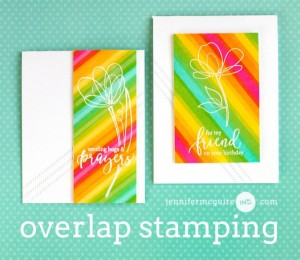 Technique: Overlapping Striped Stamped Card Background