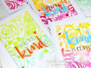 Technique: Water Colored Stencil Stamping