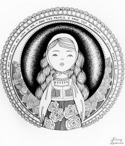 Freebie: Bohemian Girl Coloring Page