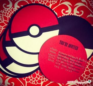 Project: Pokemon Pokeball Party Invite Card