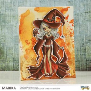 Tutorial: Copic Colored Witch Card