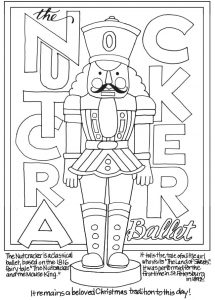 Freebie: Nutcracker Coloring Page