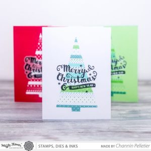 Project: Christmas Tree Stencil and Stamped Card