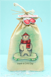 Project: Stamped Polar Bear Muslin Gift Bag