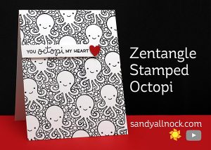 Technique: Stamped Card with a Zetangle Look