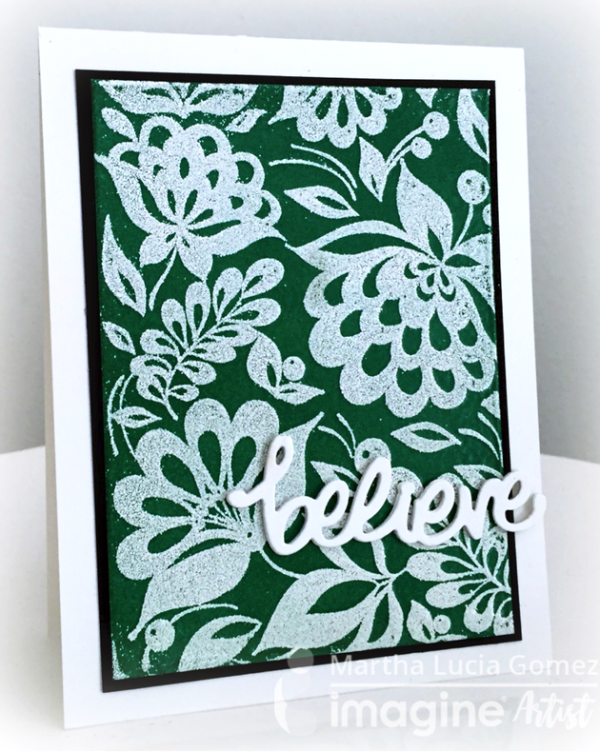 Technique Card With Double Heat Embossing Stamping