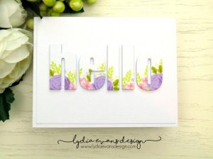 Project: Card with Floral Stamped Die Cut Letters