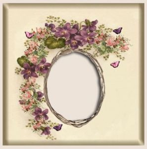 Download: Vintage Violet Frame Image