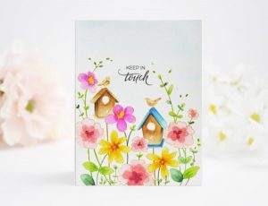 Technique: Spring Scene Card with No-line Stamping Water Color