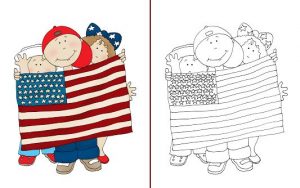 Download: 4th of July Kids Digital Stamp