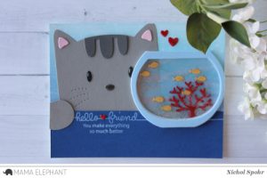 Project: Cat and Fish Bowl Die Cut Card