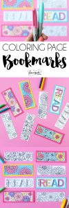 Printable: Coloring Page Book Marks