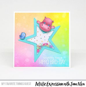 Tip: Hippo Card with Altered Stamp Image