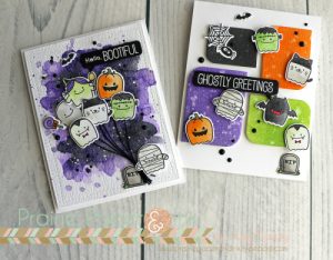 Project: Halloween Card with Distress Ink Coloring and Backgrounds