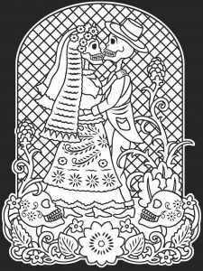 Download: Day of the Dead Coloring Page