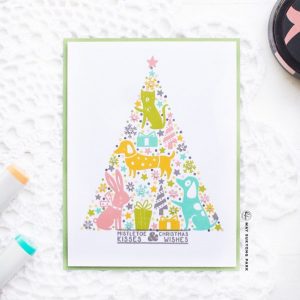 Technique: Shaped Background Stamping Christmas Card