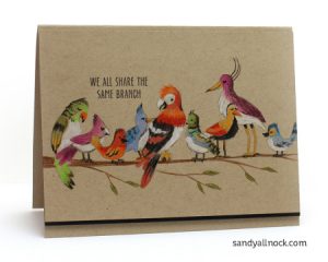 Project: Bright Birds Card with Colored Pencils