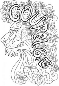 Download: Inspirational Lion Coloring Page