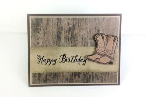 Stamped Faux Leather Card