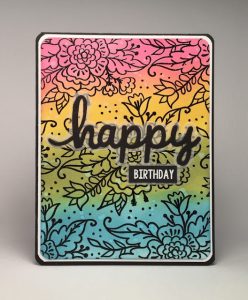 Rainbow Floral Card