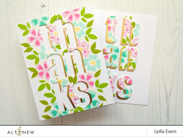 Drop Shadow Letters Stamping