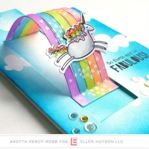 Pop Up Slider Rainbow and Unicorn Card