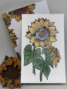 Glitter Sunflower Card