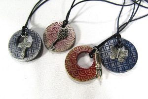 Stamped Wooden Pendants