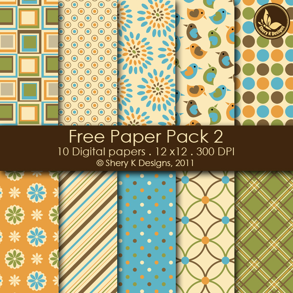 10 Fall Digital Pattern Papers