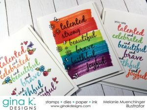 Rainbow Stamping with Ink Cubes