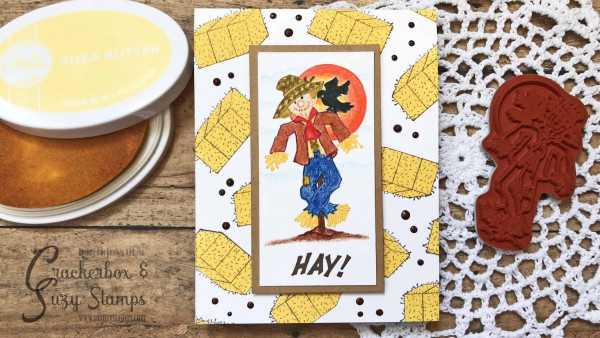 Fall Scarecrow Card with No-Line Coloring