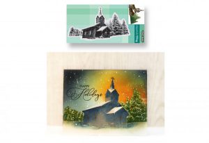 Winter Church Scene Card