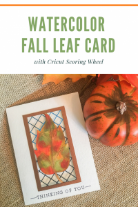 Watercolor Die Cut Fall Leaf Card