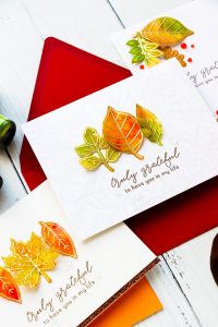 Fall Leaves Cards with Alcohol Inks