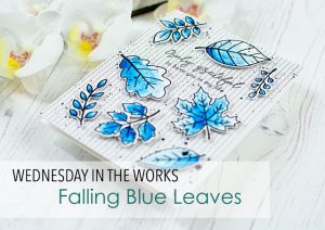 Blue Fall Leaves Card