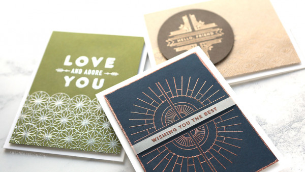 Metallic Heat Embossed Cards