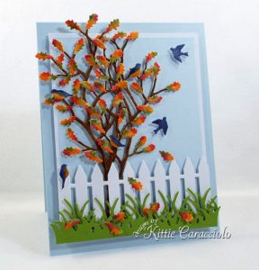 Fall Tree Die Cuts Card