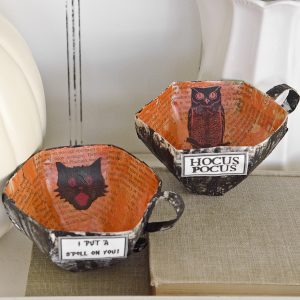 Paper Mache' Halloween Tea Cups