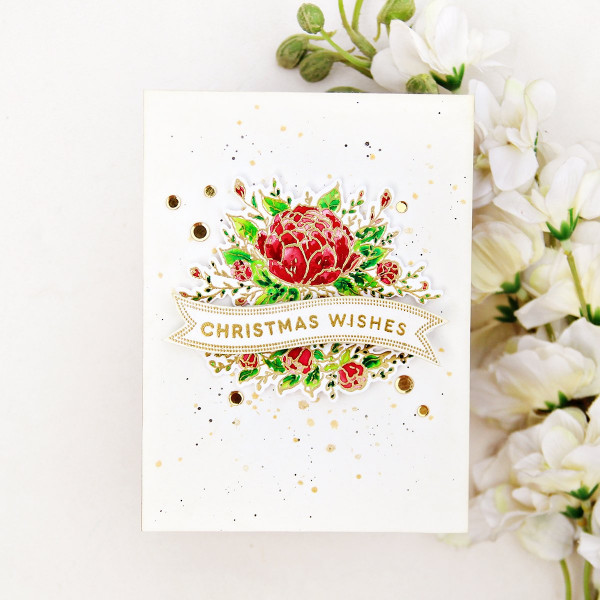 Elegant Floral Christmas Card