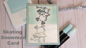 Skating Snowman Card